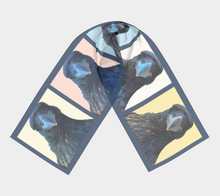 Load image into Gallery viewer, 'Warhol Ravens' Silk Long Scarf