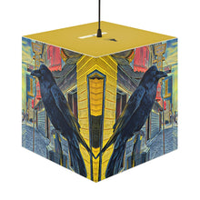 Load image into Gallery viewer, 'Gold Range Raven' Cube Lamp