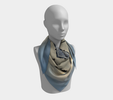 Load image into Gallery viewer, 'Icy Sky' Silk Square Scarf