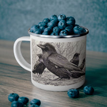 Load image into Gallery viewer, 'Four Ravens' Enamel Camping Mug