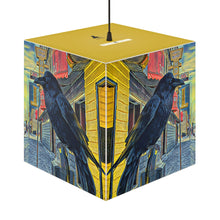 Load image into Gallery viewer, 'Gold Range Raven' Cube Lamp
