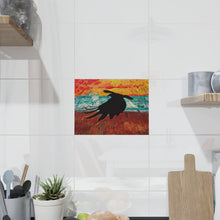 Load image into Gallery viewer, 'Ice Road Raven' Ceramic Art Tile