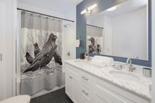 Load image into Gallery viewer, 'Four Ravens' Shower Curtain