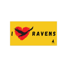 Load image into Gallery viewer, 'I Love Ravens' Bumper Sticker (Yellow)