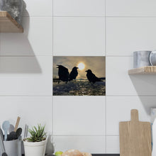 Load image into Gallery viewer, 'Ravens on Ice' Ceramic Art Tile