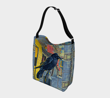 Load image into Gallery viewer, 'Gold Range Raven' Stretchy Day Tote