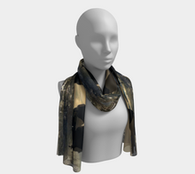 Load image into Gallery viewer, 'Ravens on Ice' Silk Long Scarf