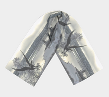 Load image into Gallery viewer, 'Silver Light' Silk Long Scarf
