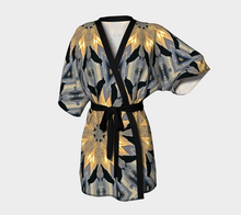 Load image into Gallery viewer, 'Fire & Ice' Peachskin Kimono Robe