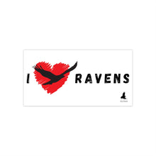 Load image into Gallery viewer, 'I Love Ravens' Bumper Sticker (White)
