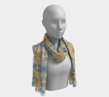 Load image into Gallery viewer, 'Sunburst Ravens' Silk Long Scarf