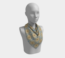 Load image into Gallery viewer, 'Sunburst Ravens' Silk Square Scarf