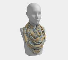 Load image into Gallery viewer, 'Sunburst Ravens' Silk Square Scarf