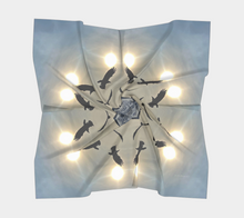 Load image into Gallery viewer, 'Icy Sky' Silk Square Scarf