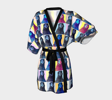 Load image into Gallery viewer, 'Warhol Ravens' Silk Kimono Robe