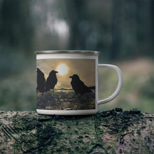 Load image into Gallery viewer, 'Ravens on Ice' Enamel Camping Mug