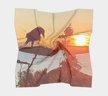 Load image into Gallery viewer, 'Scruffy Fledgling' Silk Square Scarf