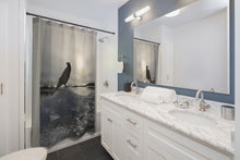 Load image into Gallery viewer, 'Land of Ravens, Gold and Diamonds' Shower Curtain