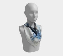 Load image into Gallery viewer, 'Snowy Raven' Silk Square Scarf