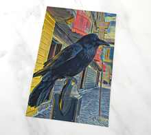 Load image into Gallery viewer, 'Gold Range Raven' Tea Towel