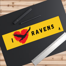 Load image into Gallery viewer, 'I Love Ravens' Bumper Sticker (Yellow)
