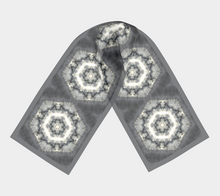 Load image into Gallery viewer, 'Silver Light' pattern Silk Long Scarf