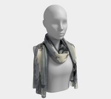 Load image into Gallery viewer, 'Silver Light' Silk Long Scarf