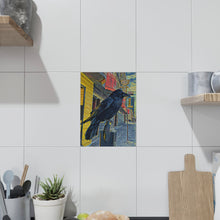 Load image into Gallery viewer, 'Gold Range Raven' Ceramic Art Tile