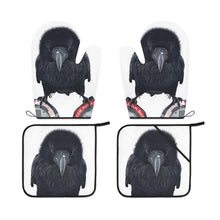 Load image into Gallery viewer, 'One Hour Max' Oven Mitts & Pot Holders Set