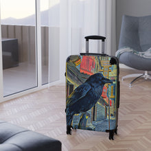 Load image into Gallery viewer, 'Gold Range Raven' Suitcase