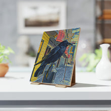 Load image into Gallery viewer, 'Gold Range Raven' Ceramic Art Tile