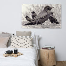 Load image into Gallery viewer, 'Four Ravens' Flag (34.5" x 56")