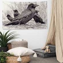 Load image into Gallery viewer, 'Four Ravens' Flag (34.5" x 56")