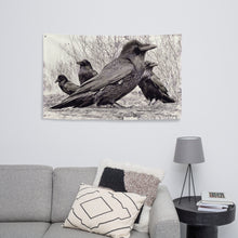 Load image into Gallery viewer, 'Four Ravens' Flag (34.5" x 56")