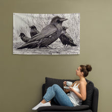 Load image into Gallery viewer, 'Four Ravens' Flag (34.5" x 56")