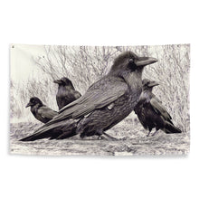 Load image into Gallery viewer, 'Four Ravens' Flag (34.5" x 56")
