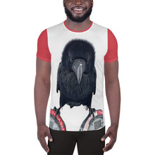 Load image into Gallery viewer, 'One Hour Max' Men's Athletic T-shirt (Red Trim)