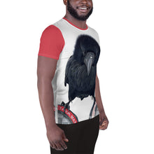 Load image into Gallery viewer, 'One Hour Max' Men's Athletic T-shirt (Red Trim)