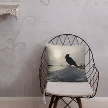 Load image into Gallery viewer, 'Land of Ravens, Gold & Diamonds' Throw Pillow