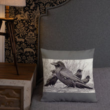 Load image into Gallery viewer, 'Four Ravens' Throw Pillow
