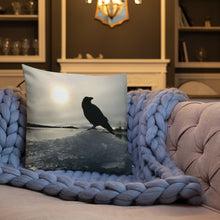 Load image into Gallery viewer, 'Land of Ravens, Gold & Diamonds' Throw Pillow