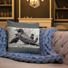 Load image into Gallery viewer, 'Four Ravens' Throw Pillow