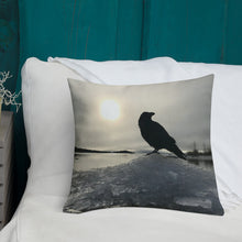 Load image into Gallery viewer, 'Land of Ravens, Gold & Diamonds' Throw Pillow