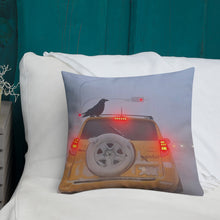 Load image into Gallery viewer, 'Ice Fog Taxi' Throw Pillow