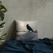 Load image into Gallery viewer, 'Land of Ravens, Gold & Diamonds' Throw Pillow