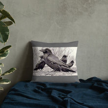 Load image into Gallery viewer, 'Four Ravens' Throw Pillow