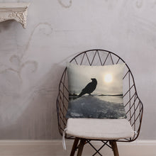 Load image into Gallery viewer, 'Land of Ravens, Gold & Diamonds' Throw Pillow