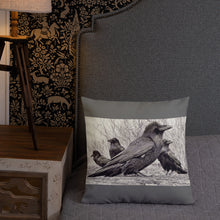 Load image into Gallery viewer, &#39;Four Ravens&#39; Throw Pillow
