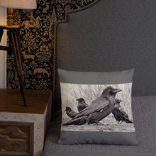 Load image into Gallery viewer, 'Four Ravens' Throw Pillow