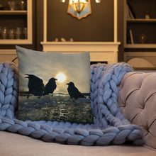 Load image into Gallery viewer, 'Ravens on Ice' Throw Pillow